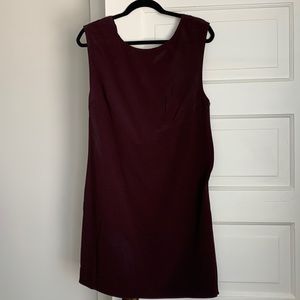 Scoop back purple dress